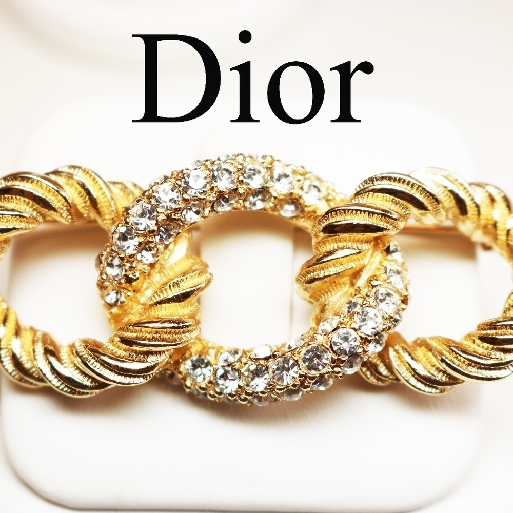 Vintage Christian Dior Swarovski Crystal Brooch